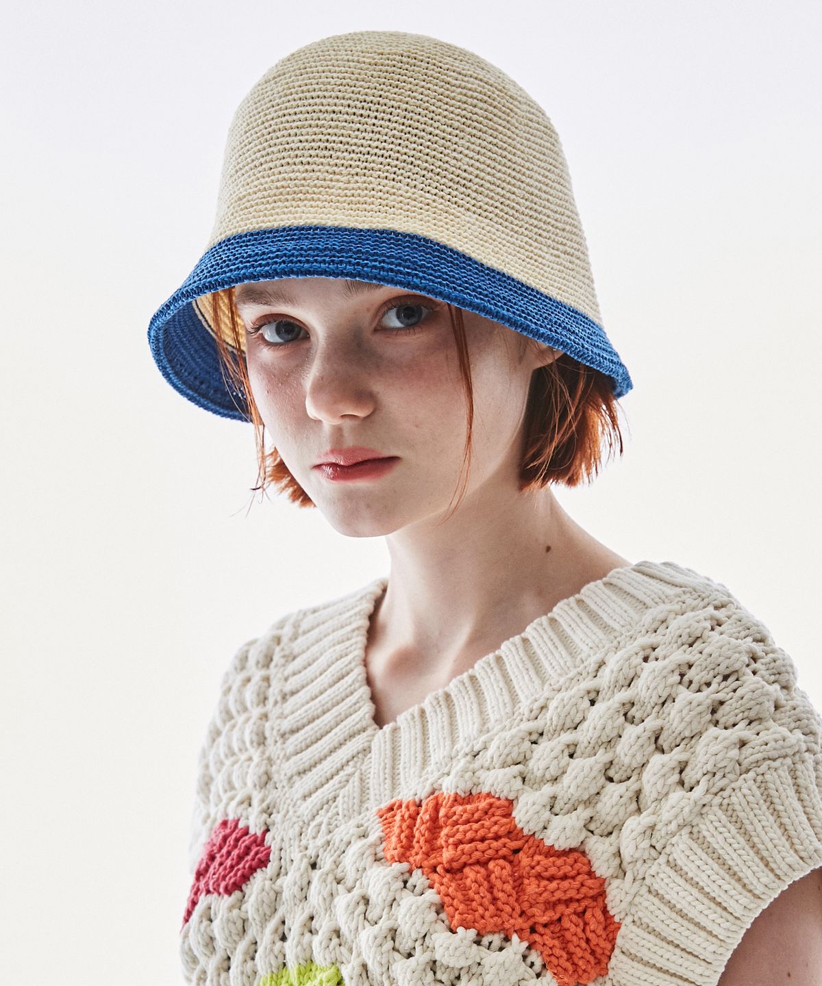 슬리피슬립(SLEEPYSLIP) BRISBANE WHITE/BLUE BUCKET HAT