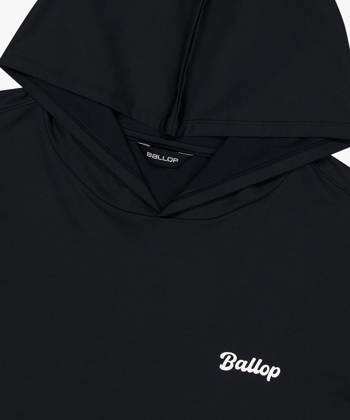 밸롭(BALLOP) 임팩트 세미오버 후드티셔츠 래쉬가드 블랙