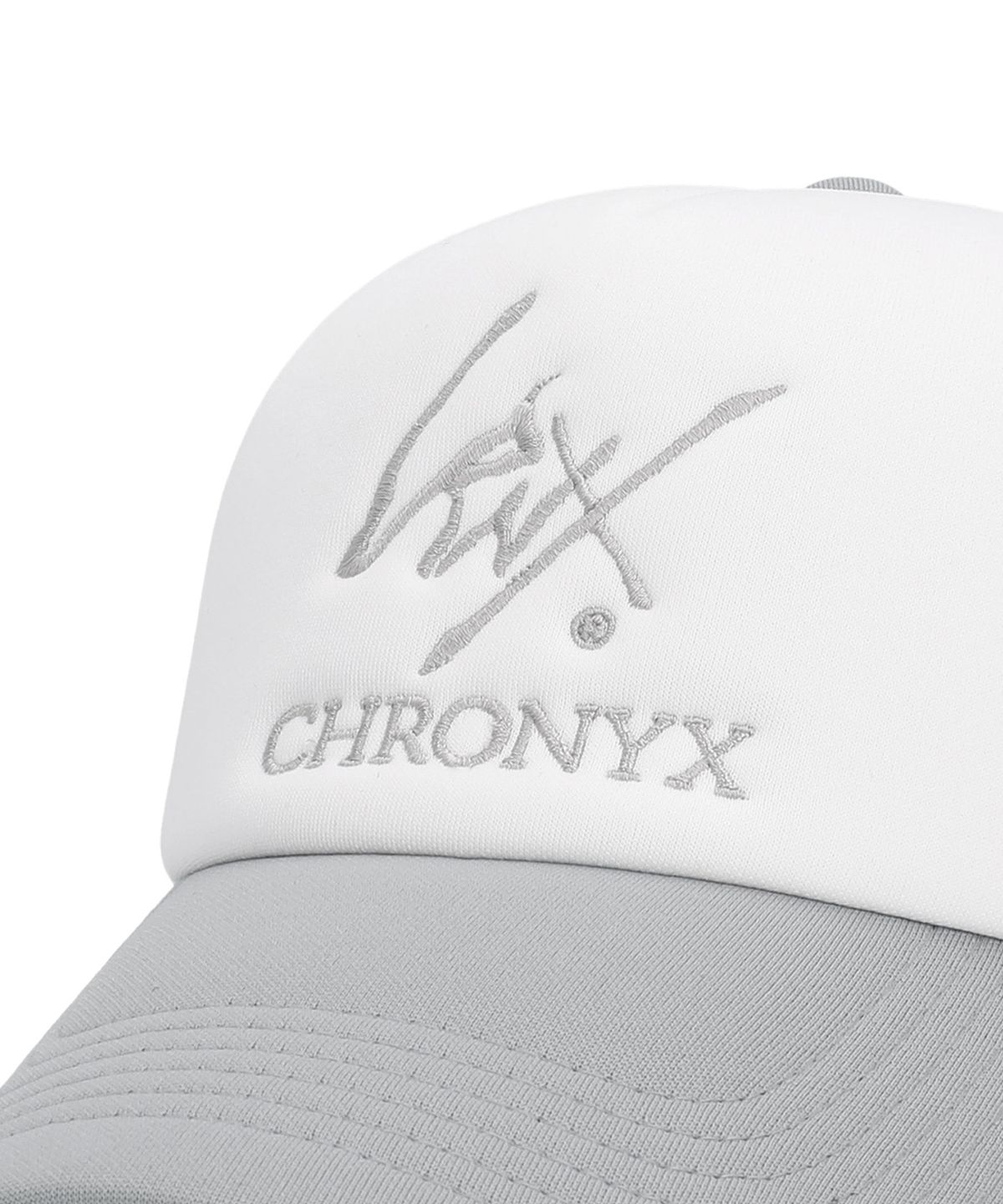 크로닉스(CHRONYX) 570 로고 메쉬 캡 그레이