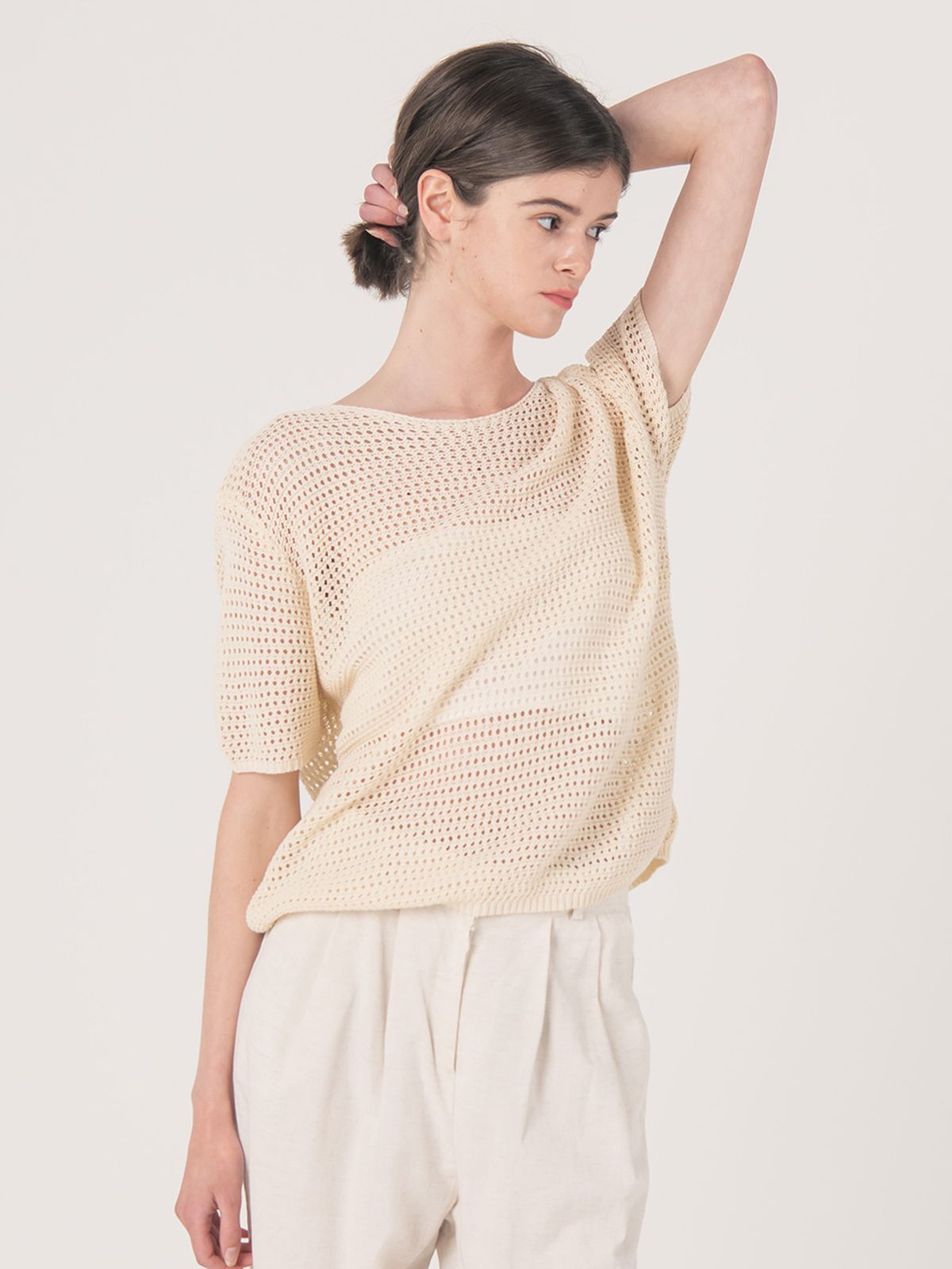 웬스데이딜라잇(WEDNESDAY DELIGHT) WED_Volume sleeve knit top_BEIGE