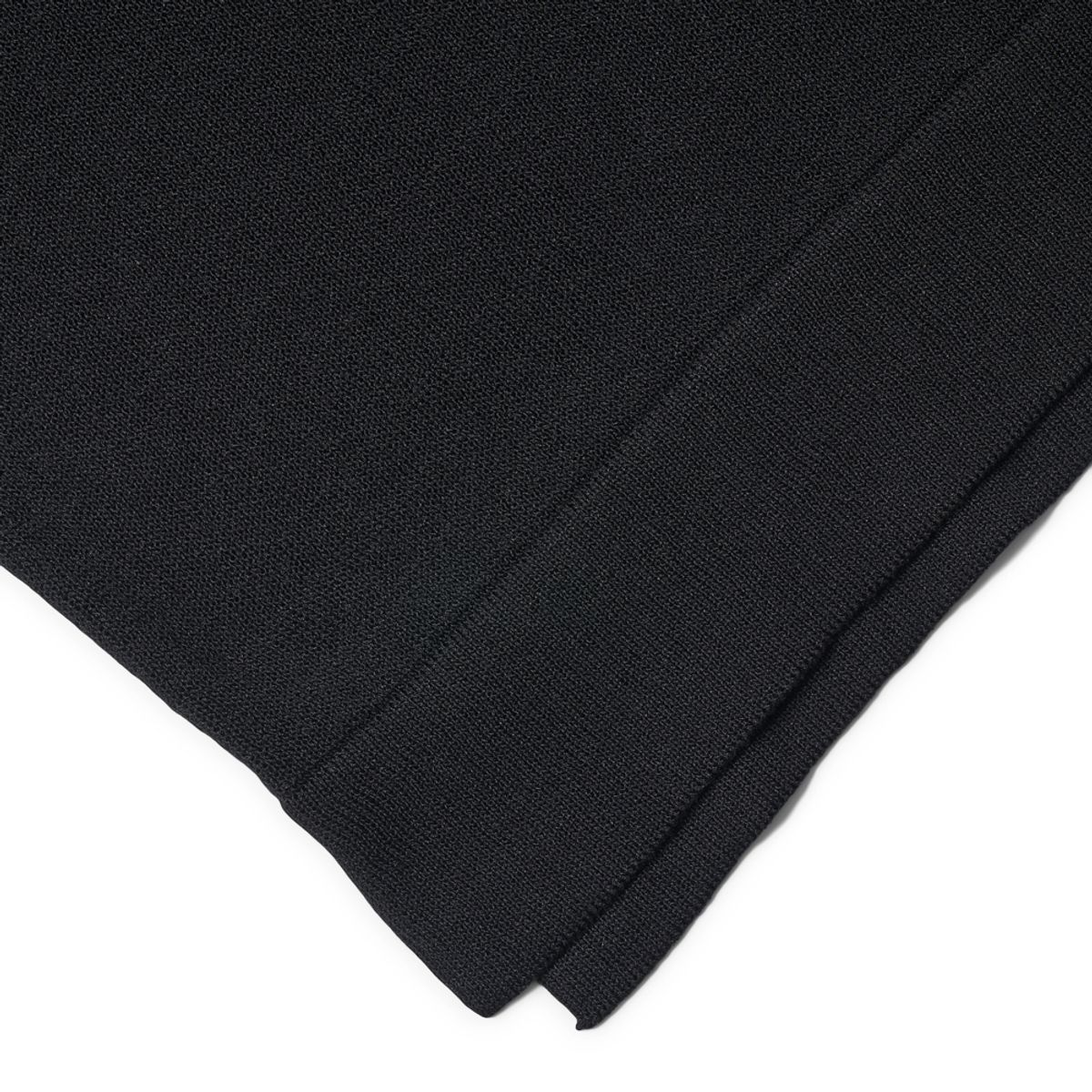 베르노(VERNO) [Casual] Linen like short sleeve round knit black