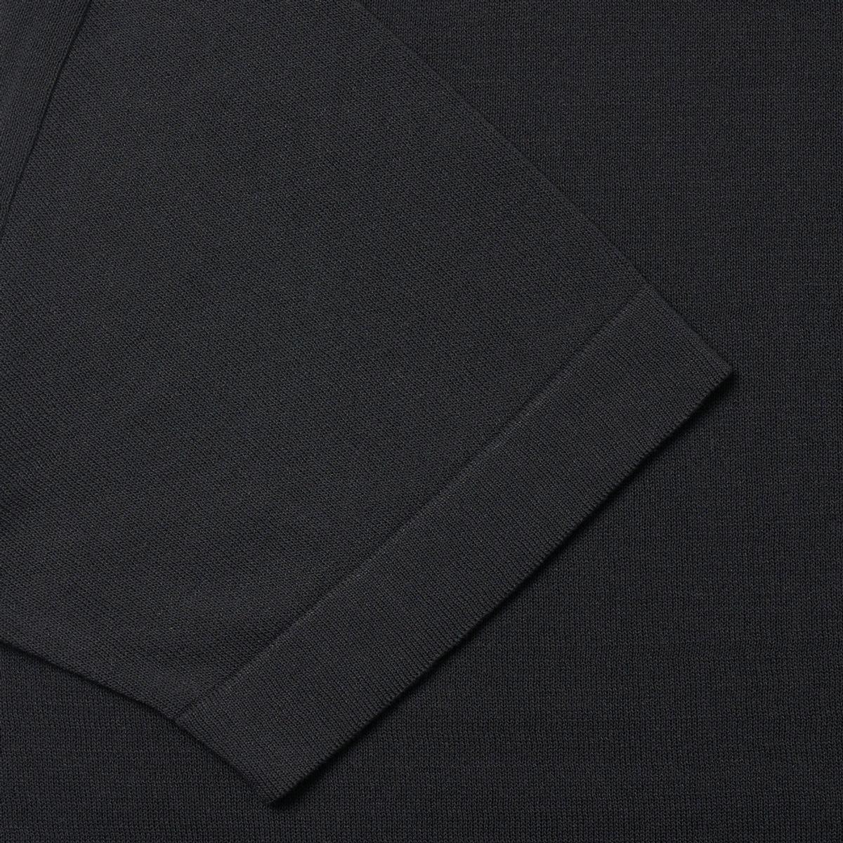 베르노(VERNO) [Casual] Linen like short sleeve round knit black