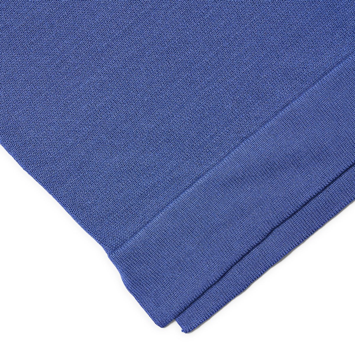 베르노(VERNO) [Casual] Linen like short sleeve round knit Blue