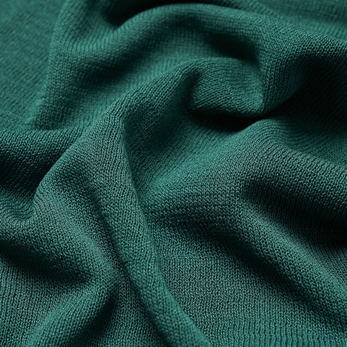 베르노(VERNO) [Casual] Linen like short sleeve round knit Green