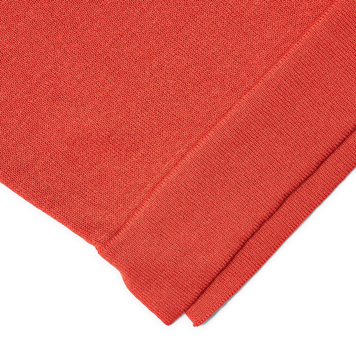 베르노(VERNO) [Casual] Linen like short sleeve round knit Orange