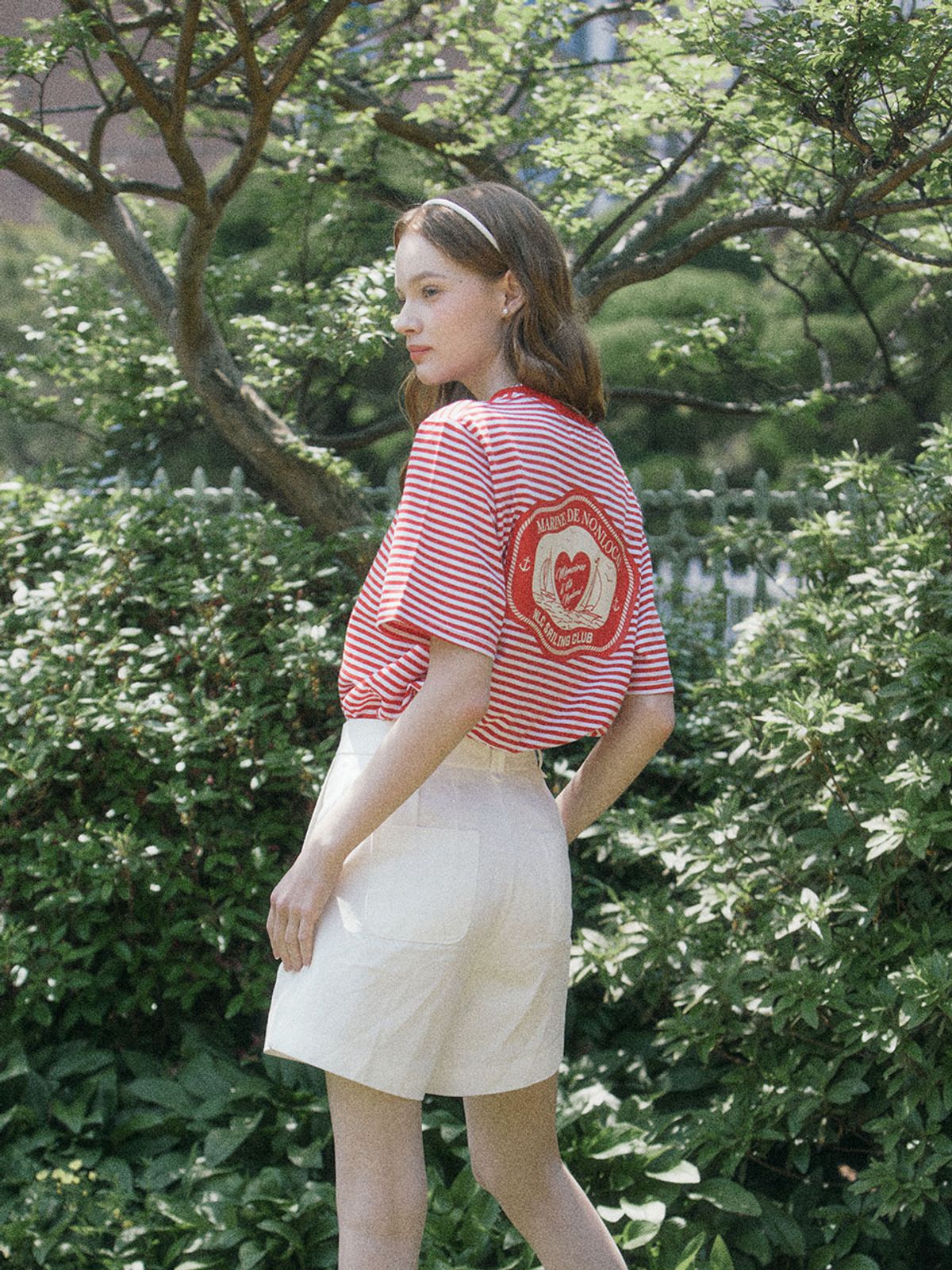 논로컬(NONLOCAL) Yacht Club T-shirt - Red