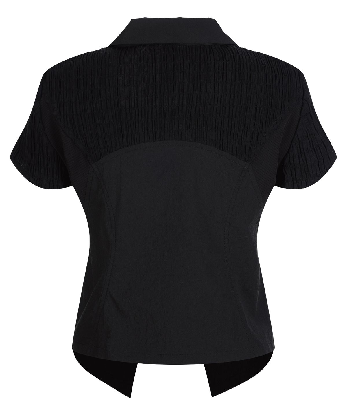 라라폭스(LALAFOX) WRINKLE HOOK BLOUSE 후크 블라우스 BLACK BP2CB001