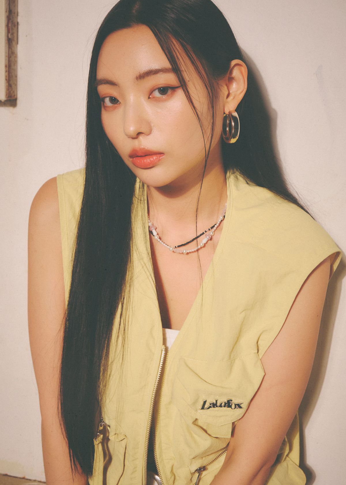 라라폭스(LALAFOX) CARGO VEST LIME BP2WJ001
