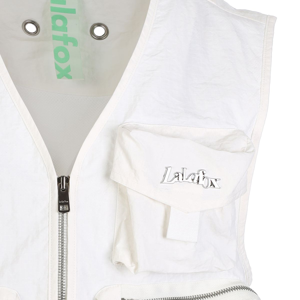 라라폭스(LALAFOX) CARGO VEST WHITE BP2WJ002