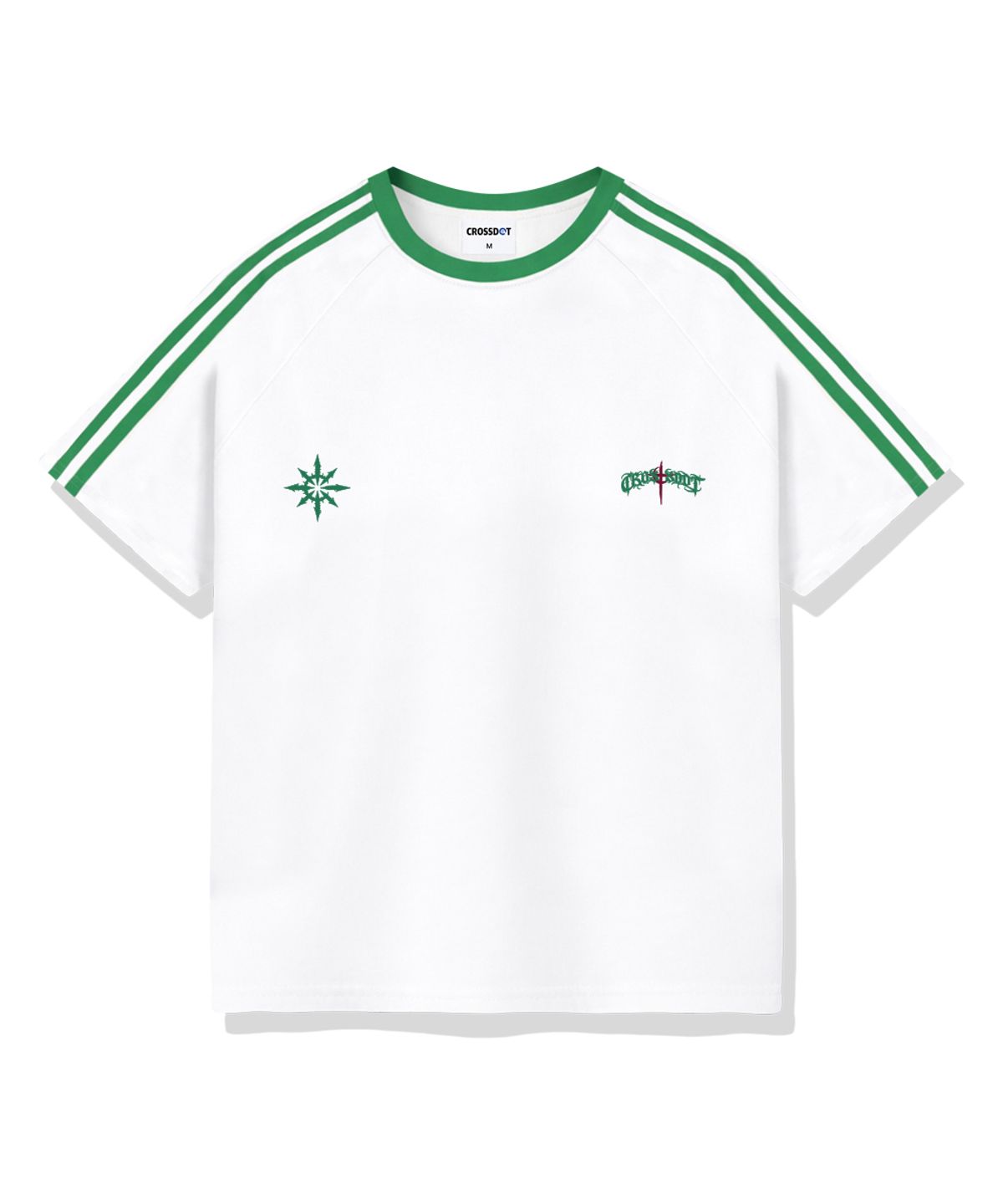 크로스닷(CROSSDOT) 블랙마크 오버핏 트랙 반팔티셔츠 4 Color [CRSE_3002]