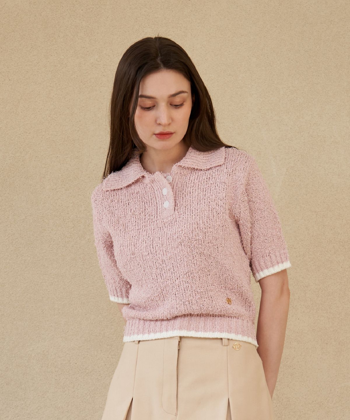 벨류엣(VALLUAT) Witty Half knit_Navy