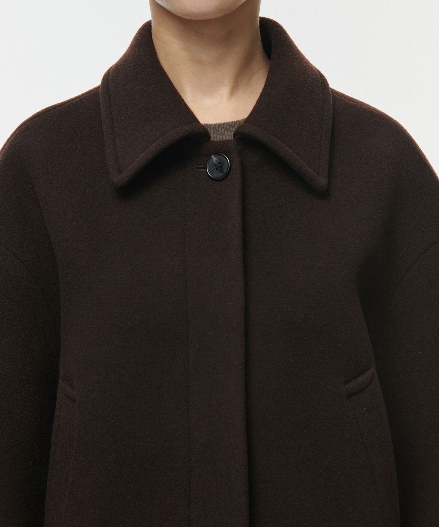 コート MUSINSA STANDARD Women's Cashmere Blend Short Mac Coat Dark MUSINSA | MUSINSA STANDARD WOMAN Women's Cashmere Blend