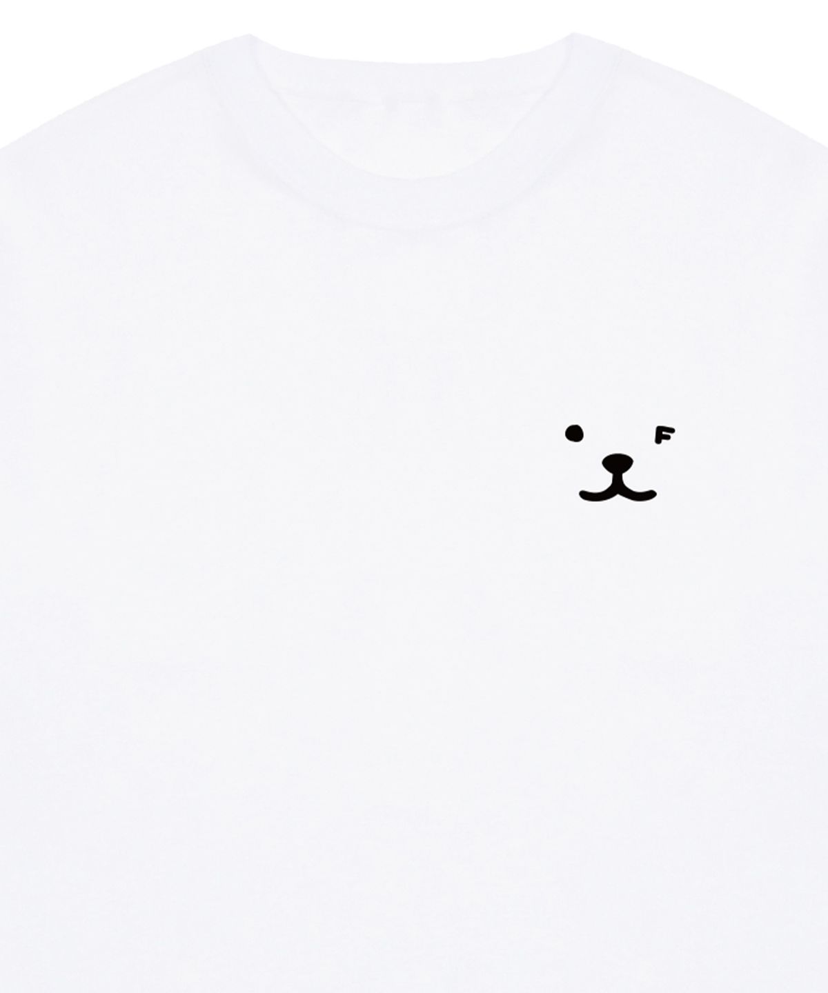 그레이버(GRAVER) [UNISEX]퍼피 페이스 블랙 스몰 드로잉스마일 반팔티_화이트
