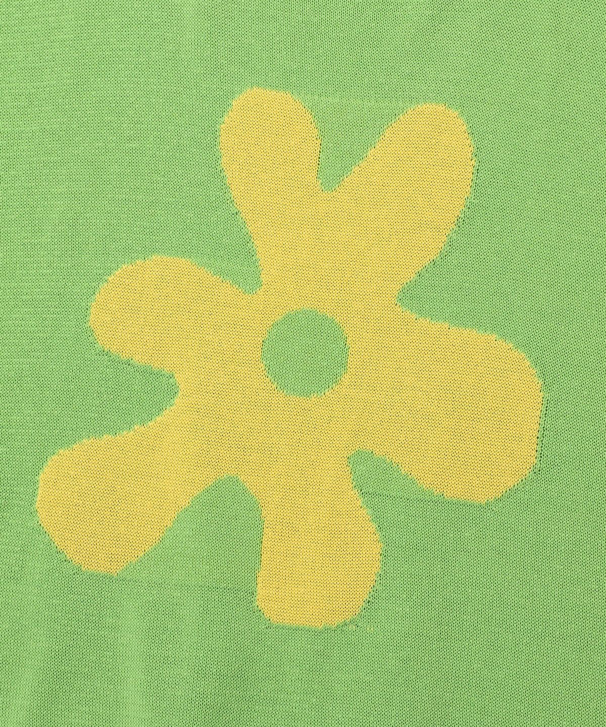 이스트쿤스트(ISTKUNST) [IKXSUH] FLOWER SUMMER HALF KNIT_GREEN(IK2DMMK634C)