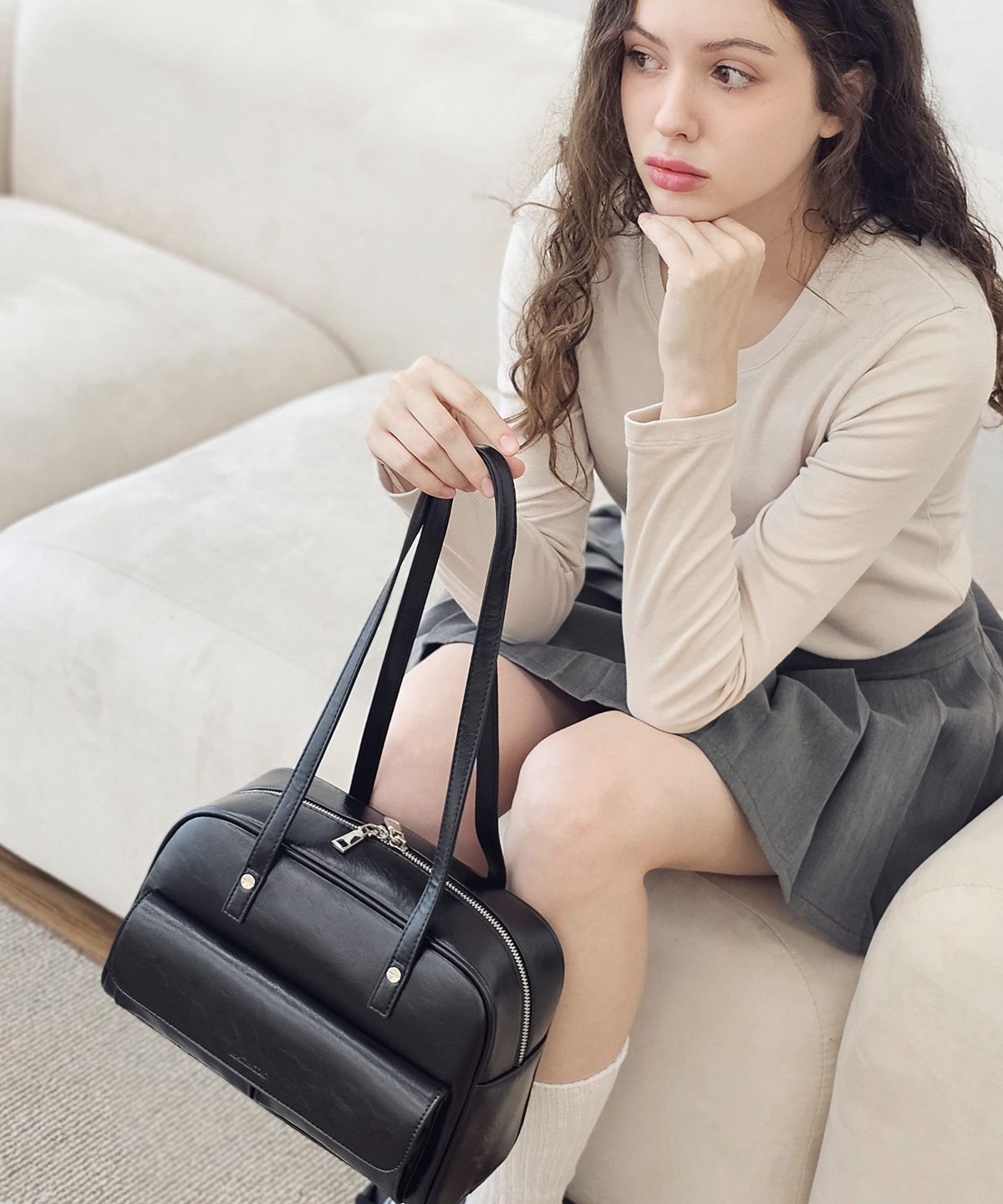 ショルダーバッグ・ポシェット MARTINCOKS Lilia Shoulder Lilia Shoulder Bag Cream MUSINSA | MATINCOX Lilia Shoulder (Lilia shoulder bag) Softpink