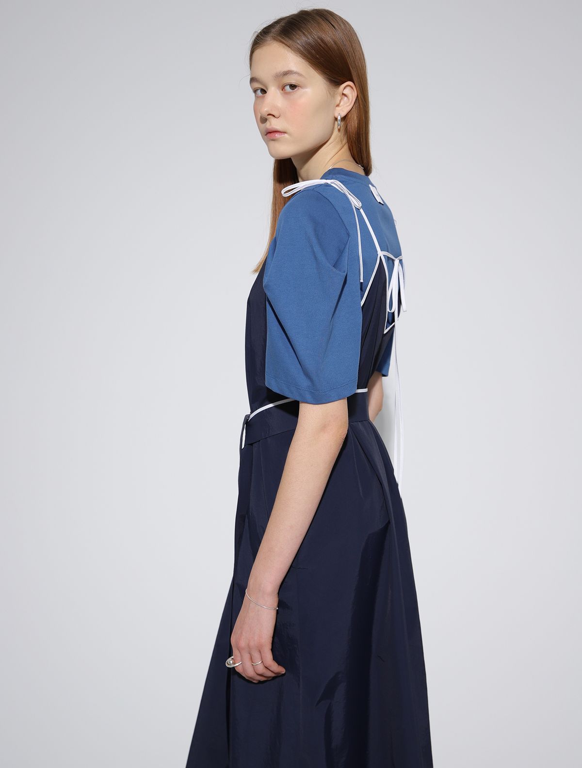 르이엘(LE YIEL) Layered Sleeveless Dress_Navy 레이어드 슬리브리스 드레스_네이비