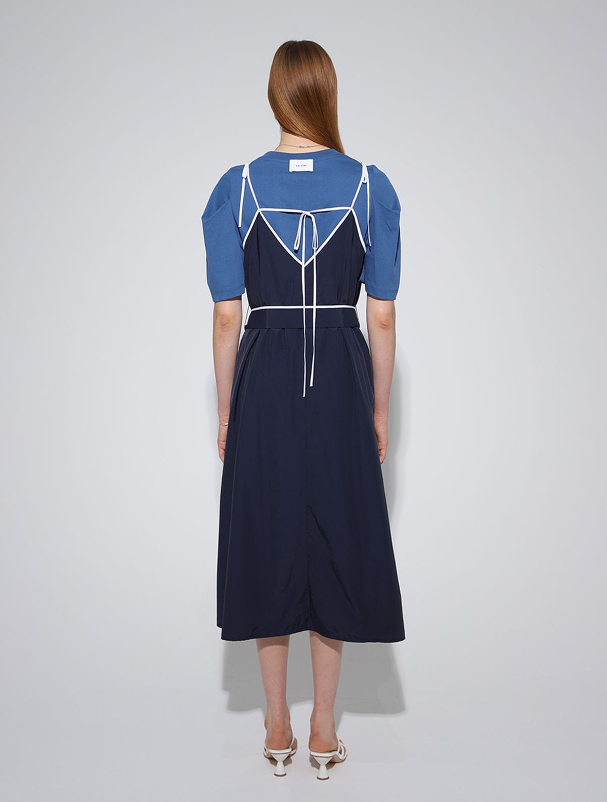 르이엘(LE YIEL) Layered Sleeveless Dress_Navy 레이어드 슬리브리스 드레스_네이비