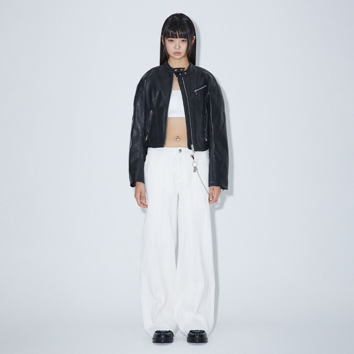 라라폭스(LALAFOX) DAMAGE CUTTING DENIM PANTS WHITE BP2DP003