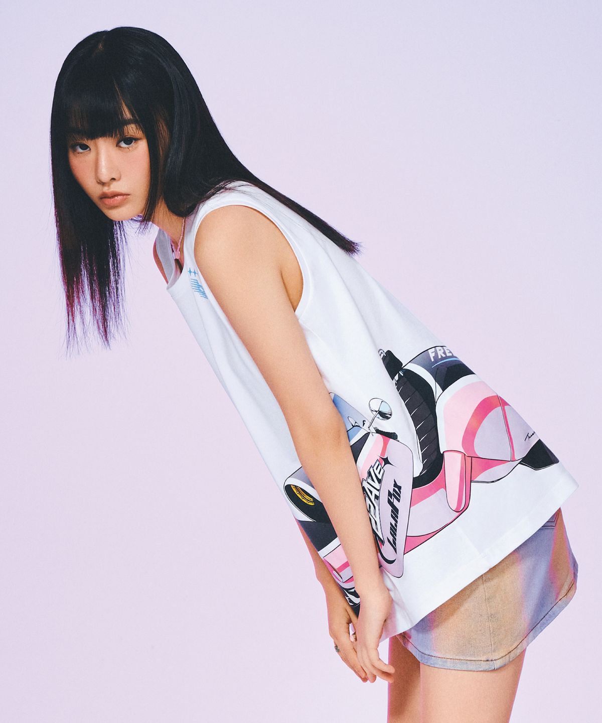 라라폭스(LALAFOX) LALAFOX & TREE13 BIKE SLEEVELESS WHITE BP2CH019