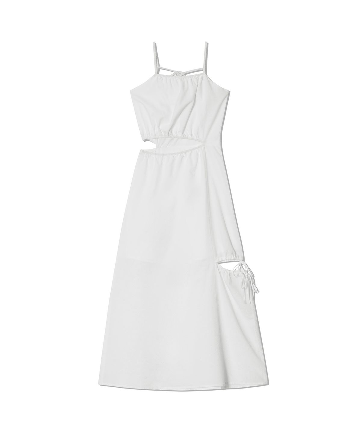 오아이오아이 컬렉션(OIOI COLLECTION) CUT-OUT SHIRRING DRESS [WHITE]