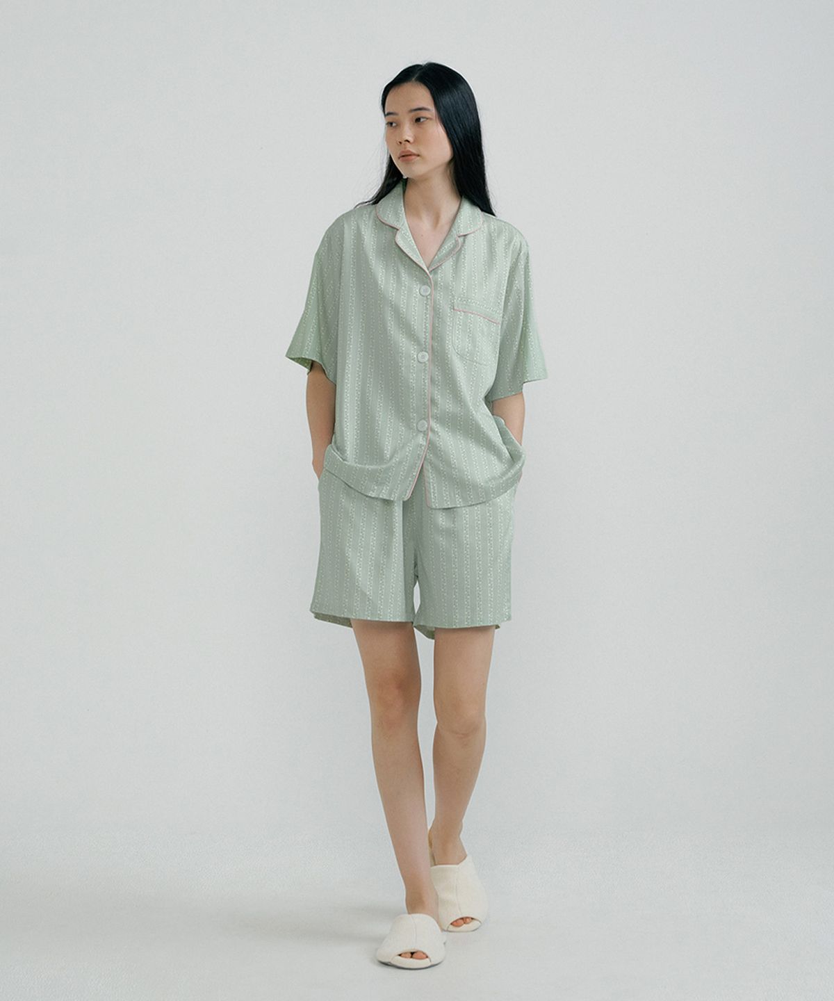 조스라운지(JO'S LOUNGE) [모달] (w) Pistachio Short Pajama Set