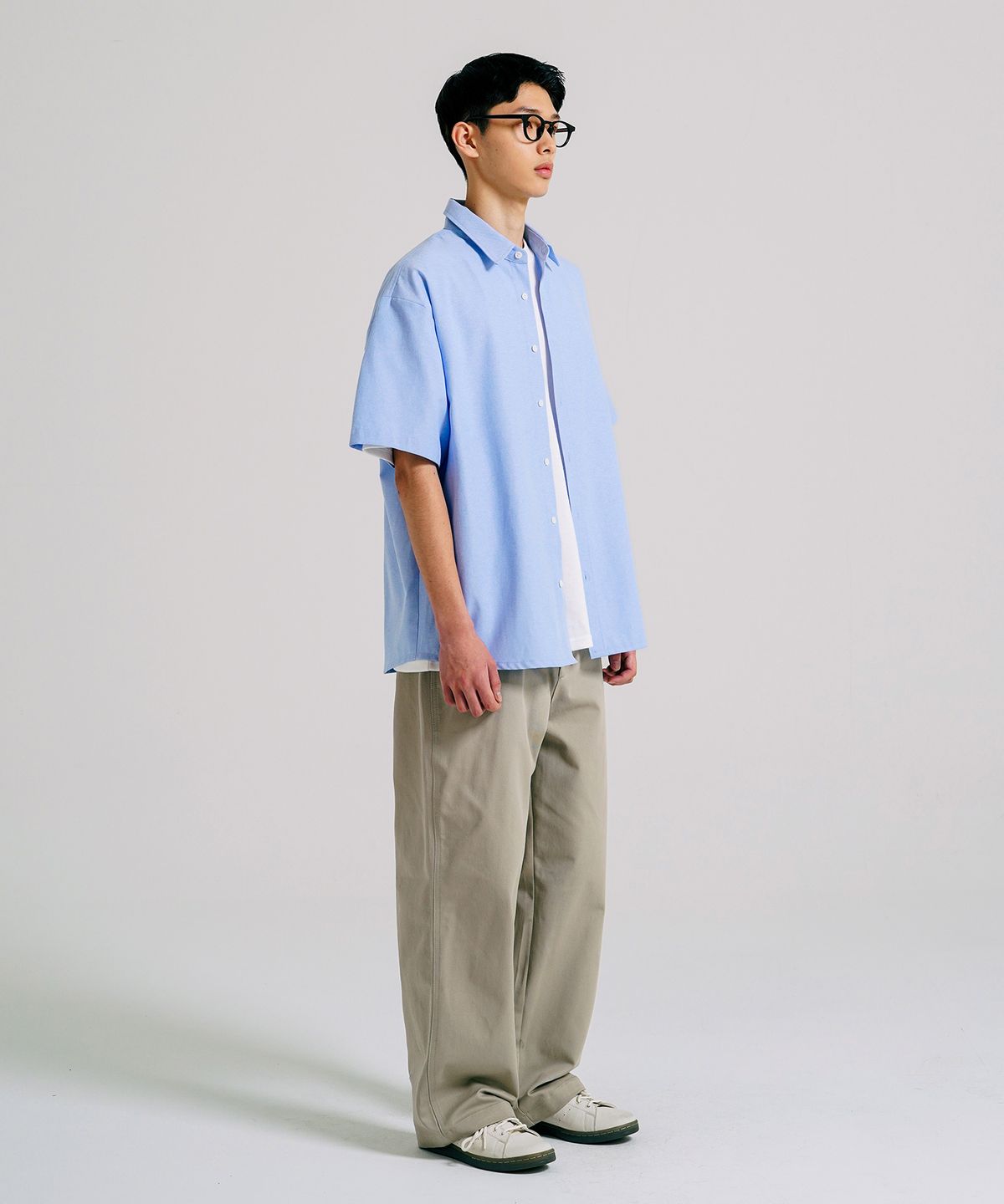 제멋(JEMUT) 씨티 옥스포드 하프셔츠 6종 스카이 KJSS2507