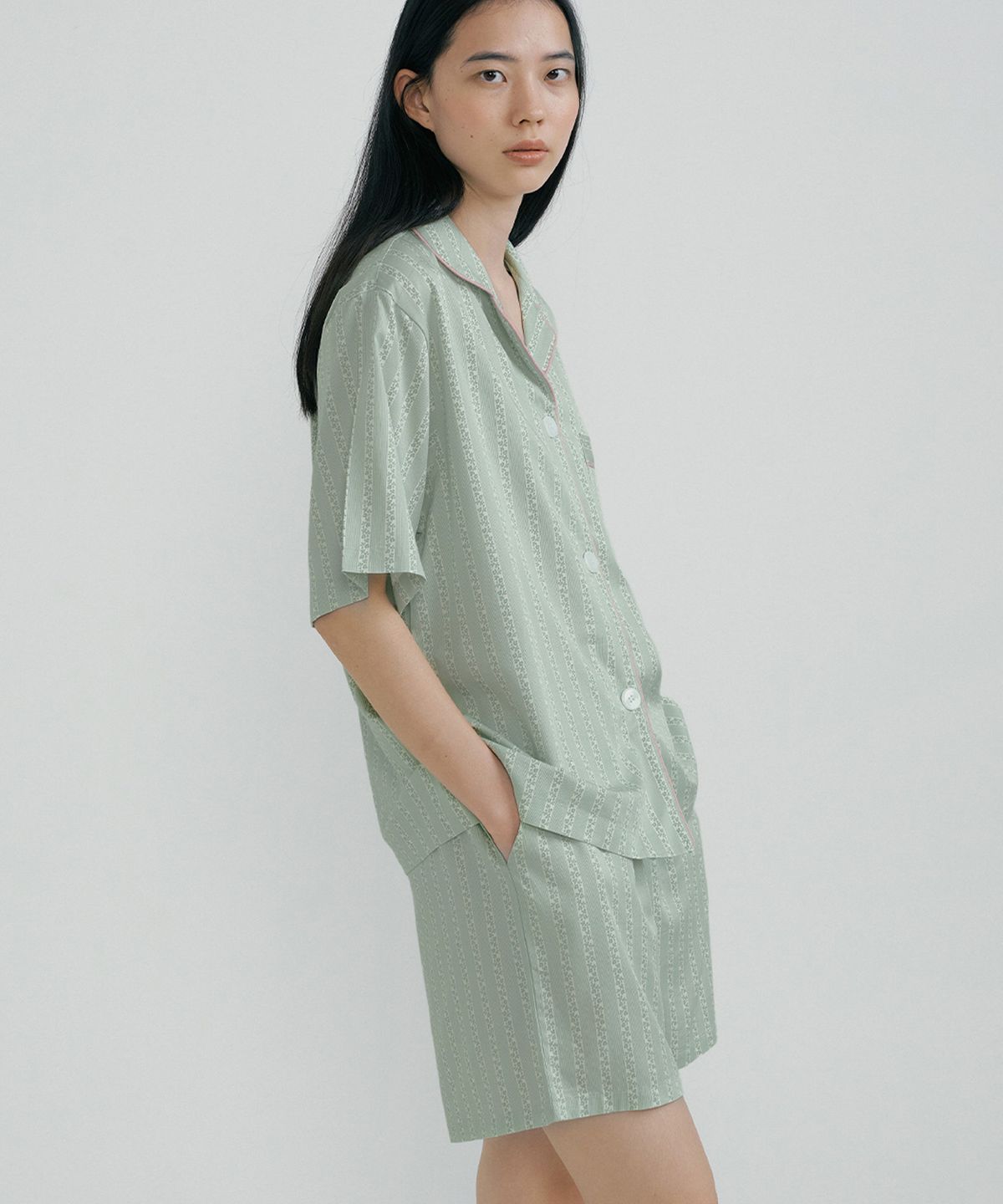 조스라운지(JO'S LOUNGE) [모달] (couple) Pistachio Short Pajama Set