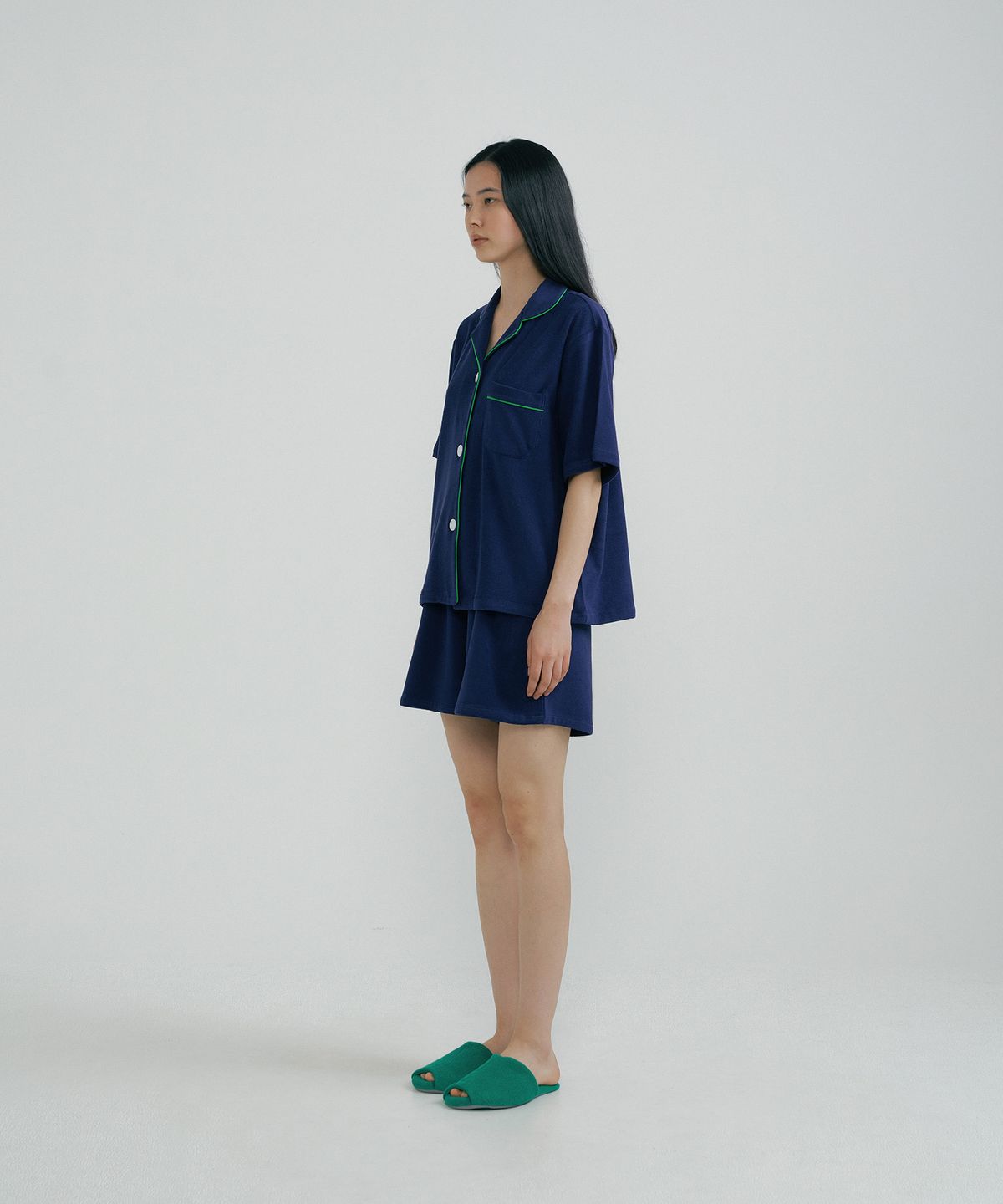 조스라운지(JO'S LOUNGE) (w) Navy Towel Short Pajama Set
