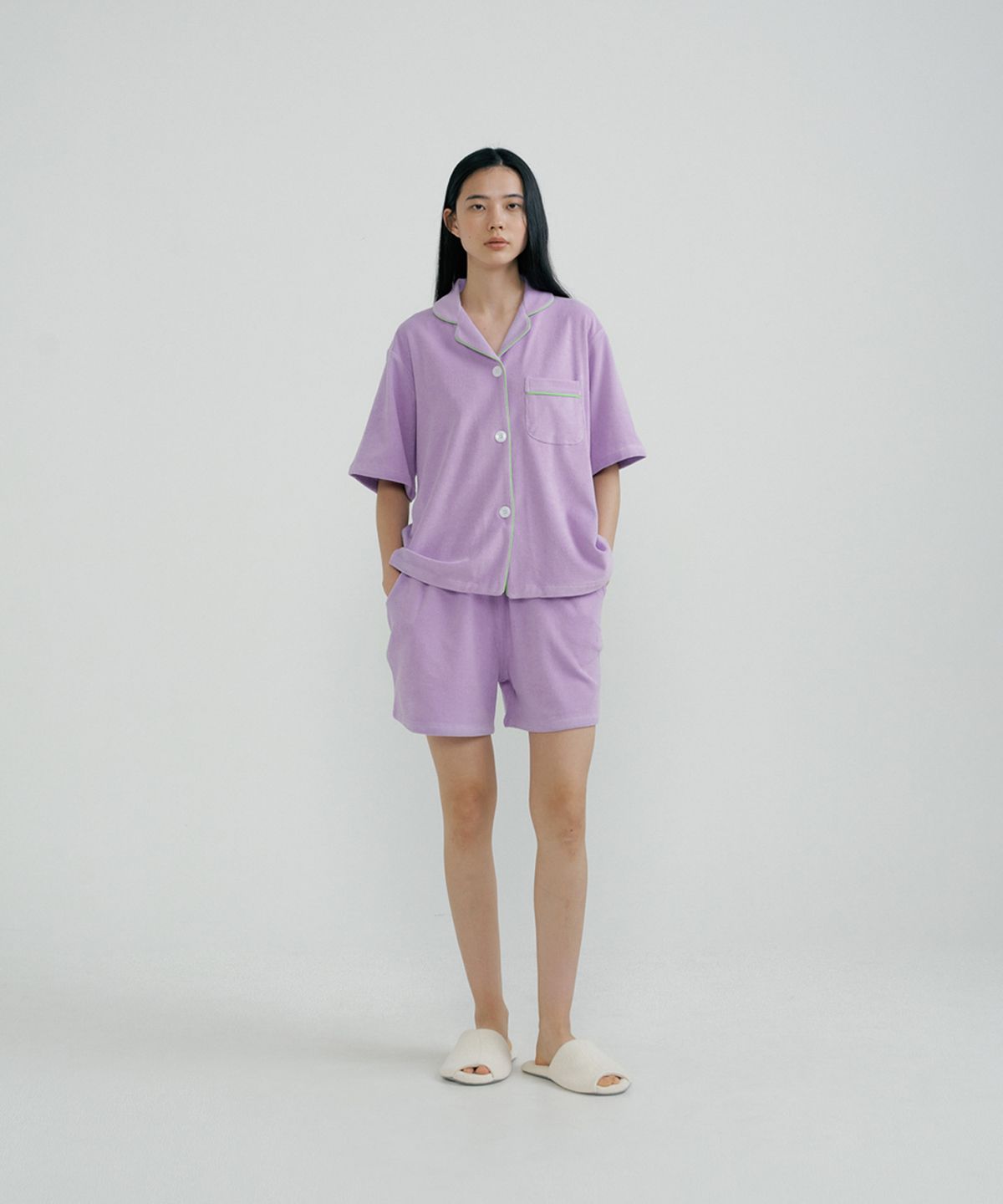 조스라운지(JO'S LOUNGE) (w) Lavender Towel Short Pajama Set