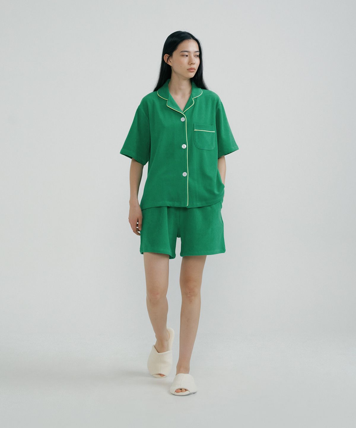 조스라운지(JO'S LOUNGE) (w) Green Towel Short Pajama Set