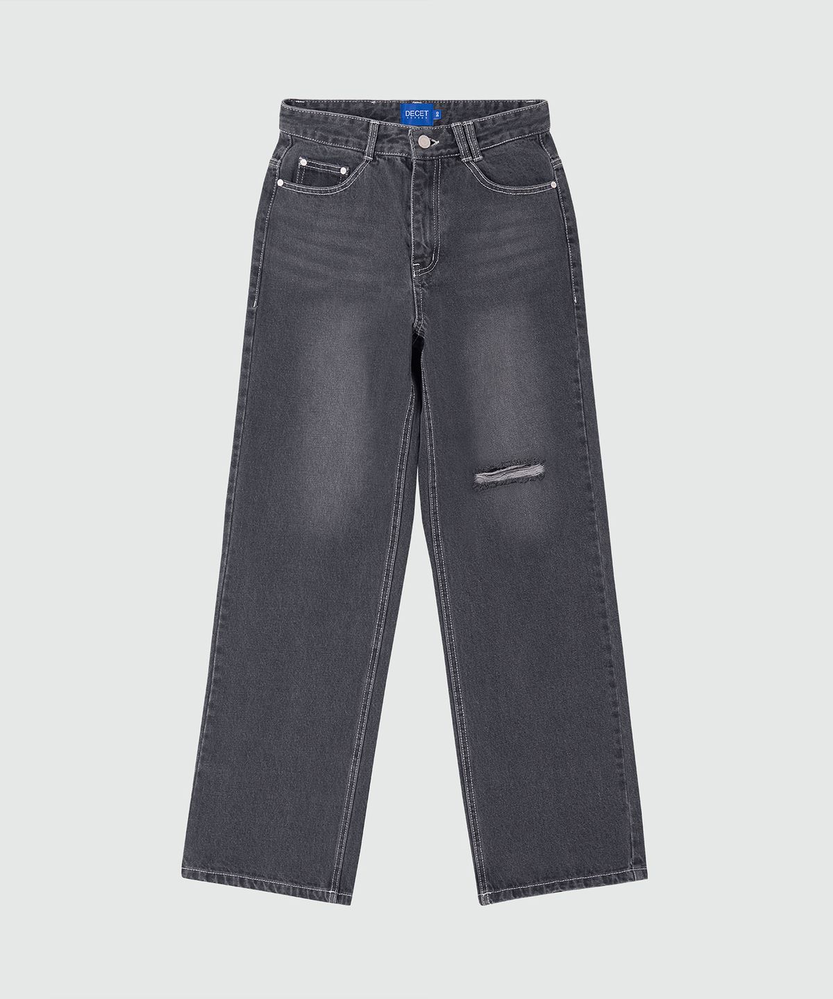 데케트(DECET) Dawn Semi Wide Jeans DCPT002CutBlack
