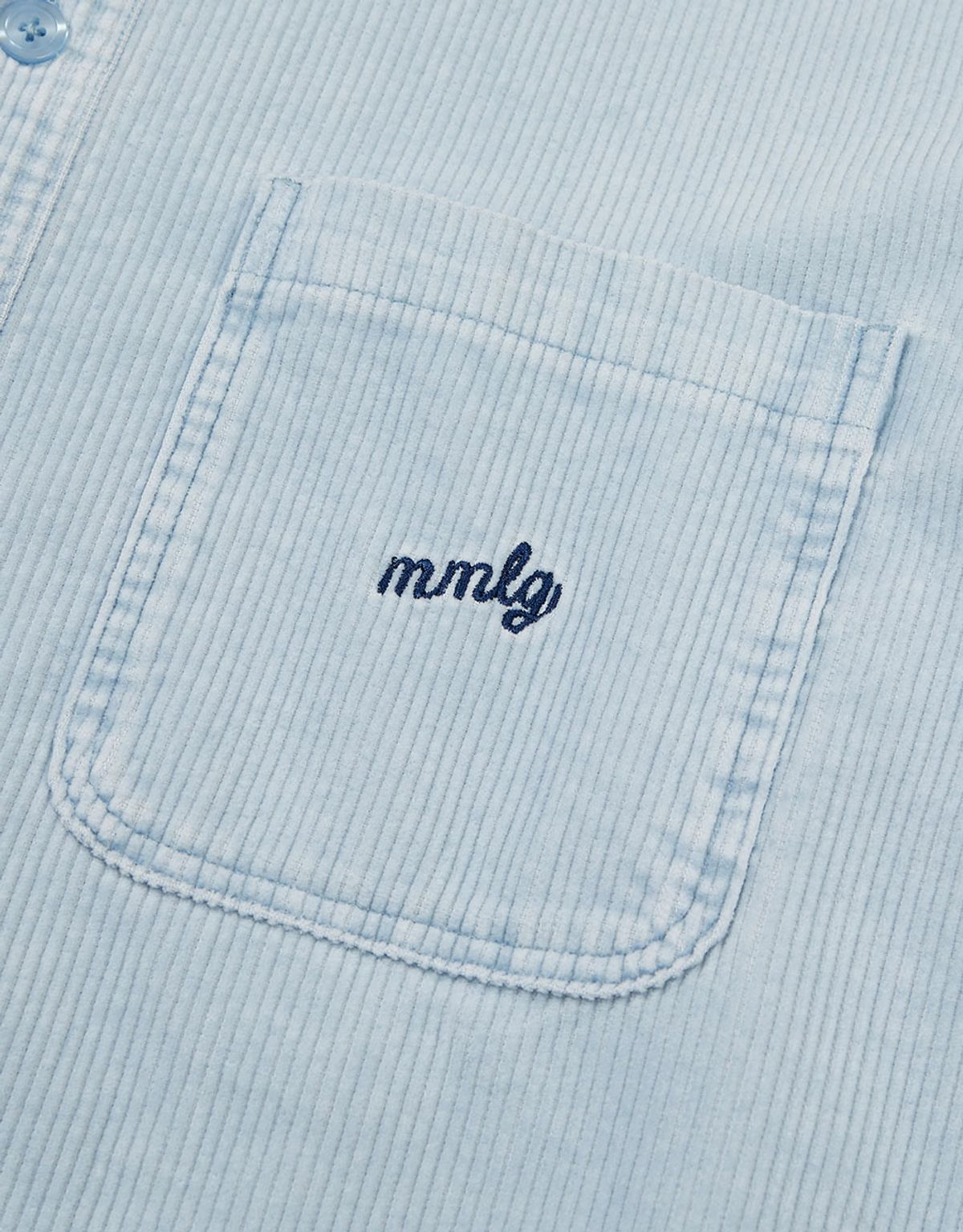 엠엠엘지(MMLG) [Mmlg] WASHED CORDUROY SHIRT (BLUE)