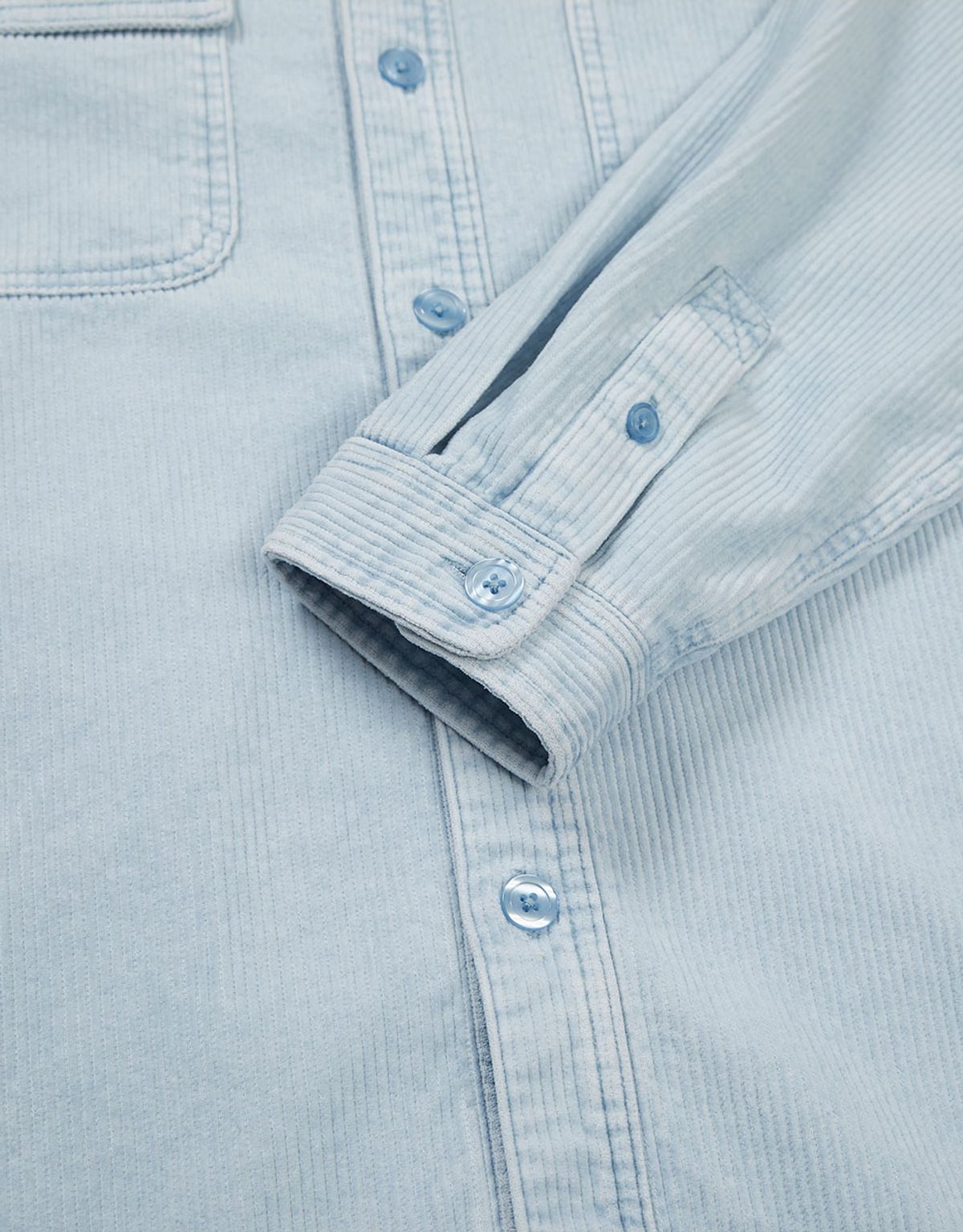 엠엠엘지(MMLG) [Mmlg] WASHED CORDUROY SHIRT (BLUE)