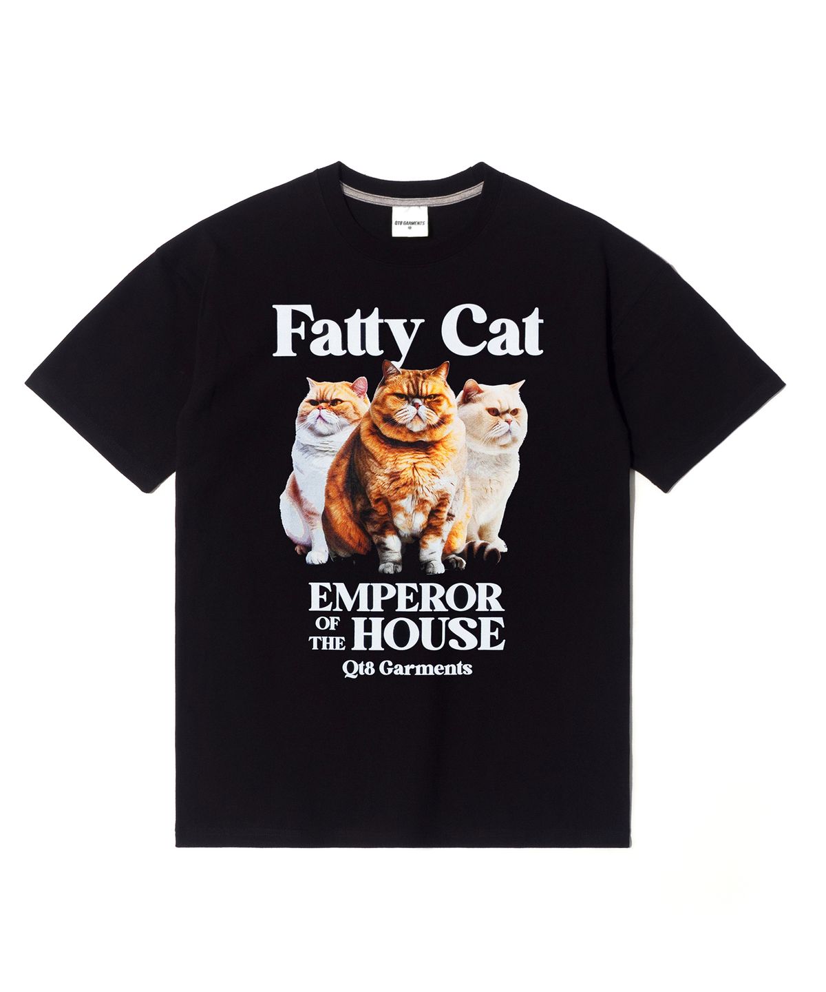 큐티에잇 가먼츠(QT8 GARMENTS) BN Fatty Cat Tee (Black)