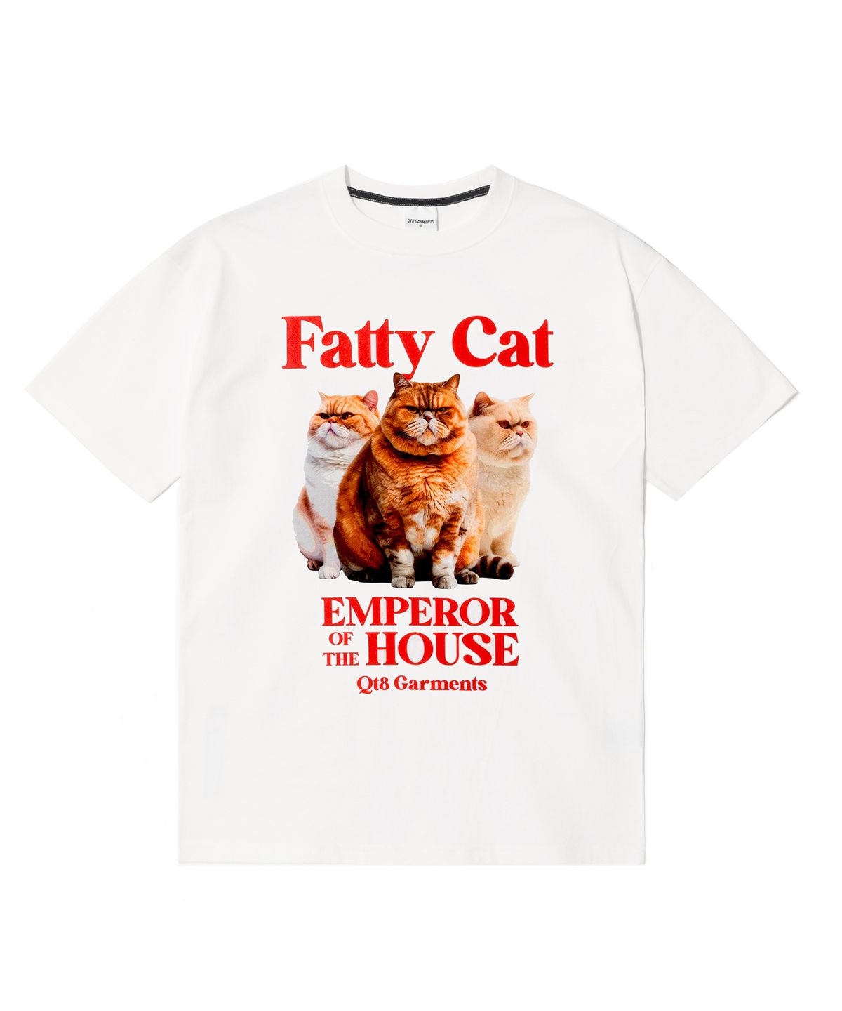 큐티에잇 가먼츠(QT8 GARMENTS) RG Fatty Cat Tee (Ivory)
