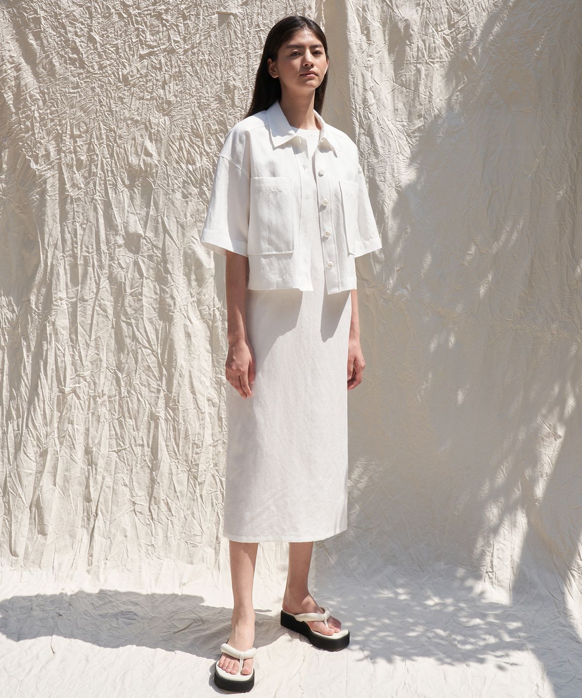 르에(RRRRRE) r e Platform Flip Flop_IVORY