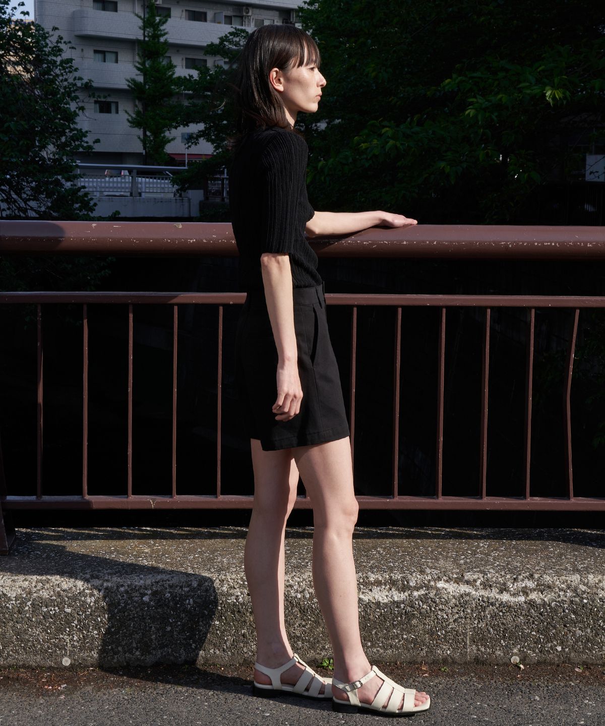 르에(RRRRRE) r e Three Strap Sandals_IVORY