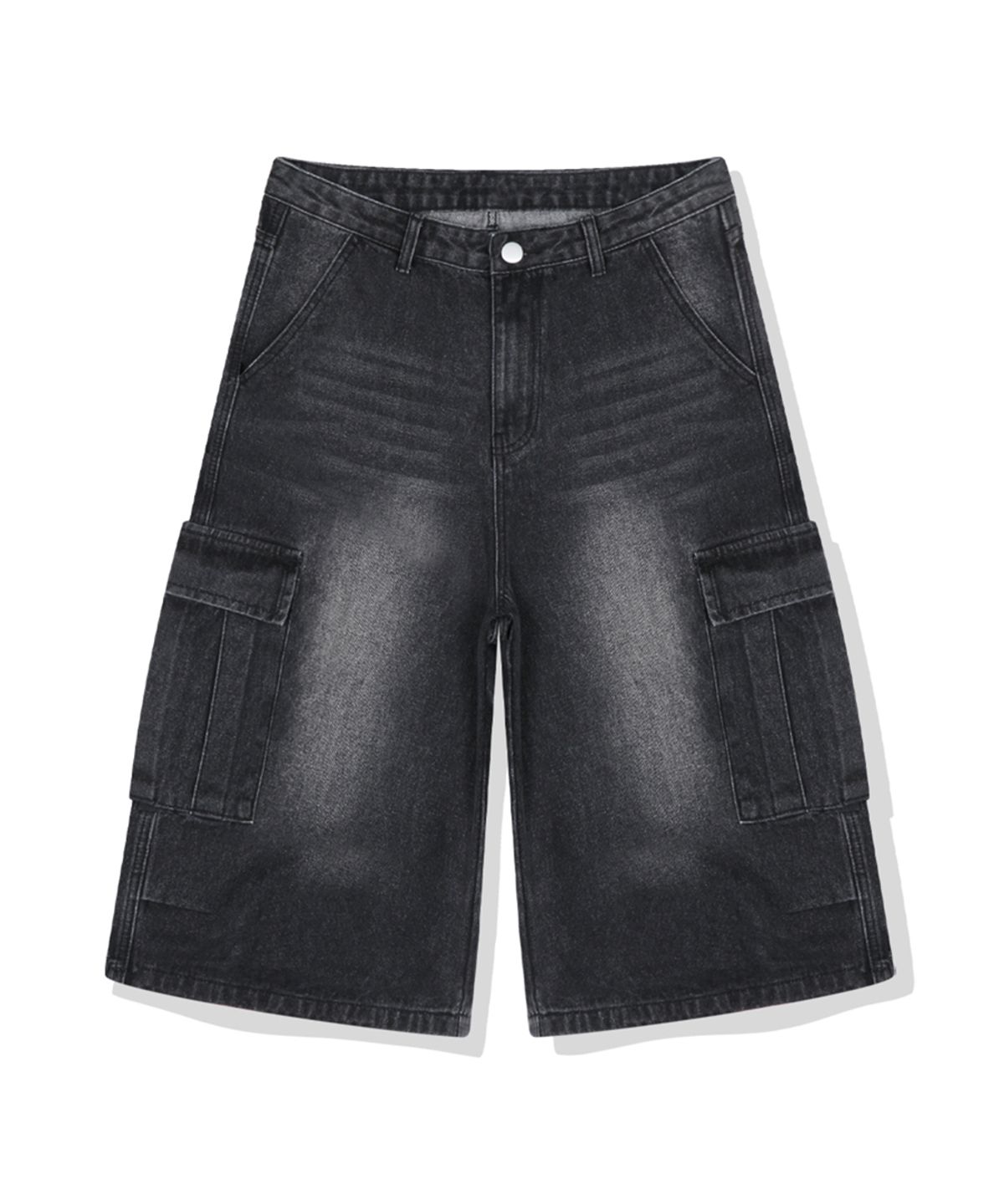 베이직라벨(BASIC LABEL) Luke Cargo Capri Bermuda Denim Shorts Pants 5 Color [BLSD_3501]