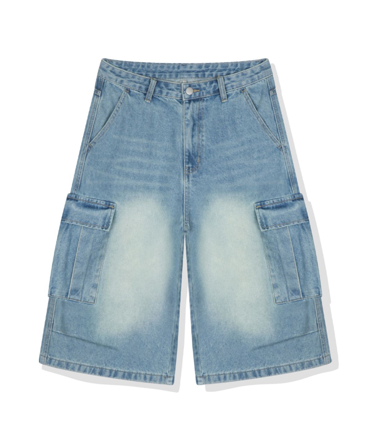 베이직라벨(BASIC LABEL) Luke Cargo Capri Bermuda Denim Shorts Pants 5 Color [BLSD_3501]