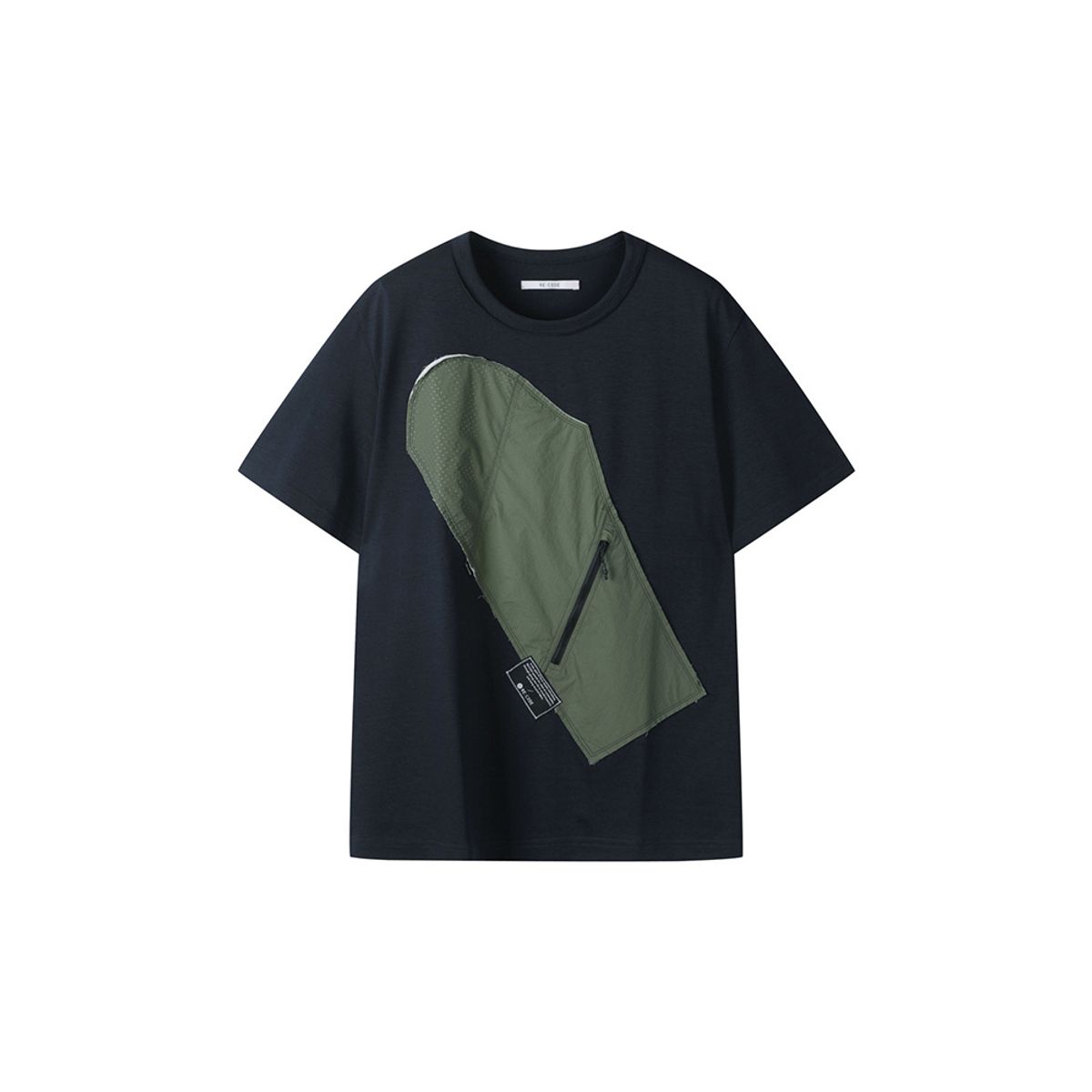 래코드(RECODE) Jumper Sleeve Pattern Patchwork T-shirt_RJTAM23704NYX
