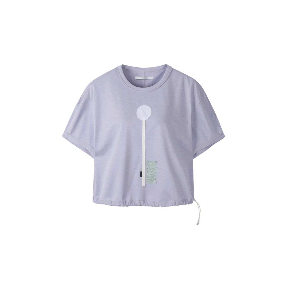 래코드(RECODE) Patchwork Crop Shirring T-shirt_RJTAM23706PPX