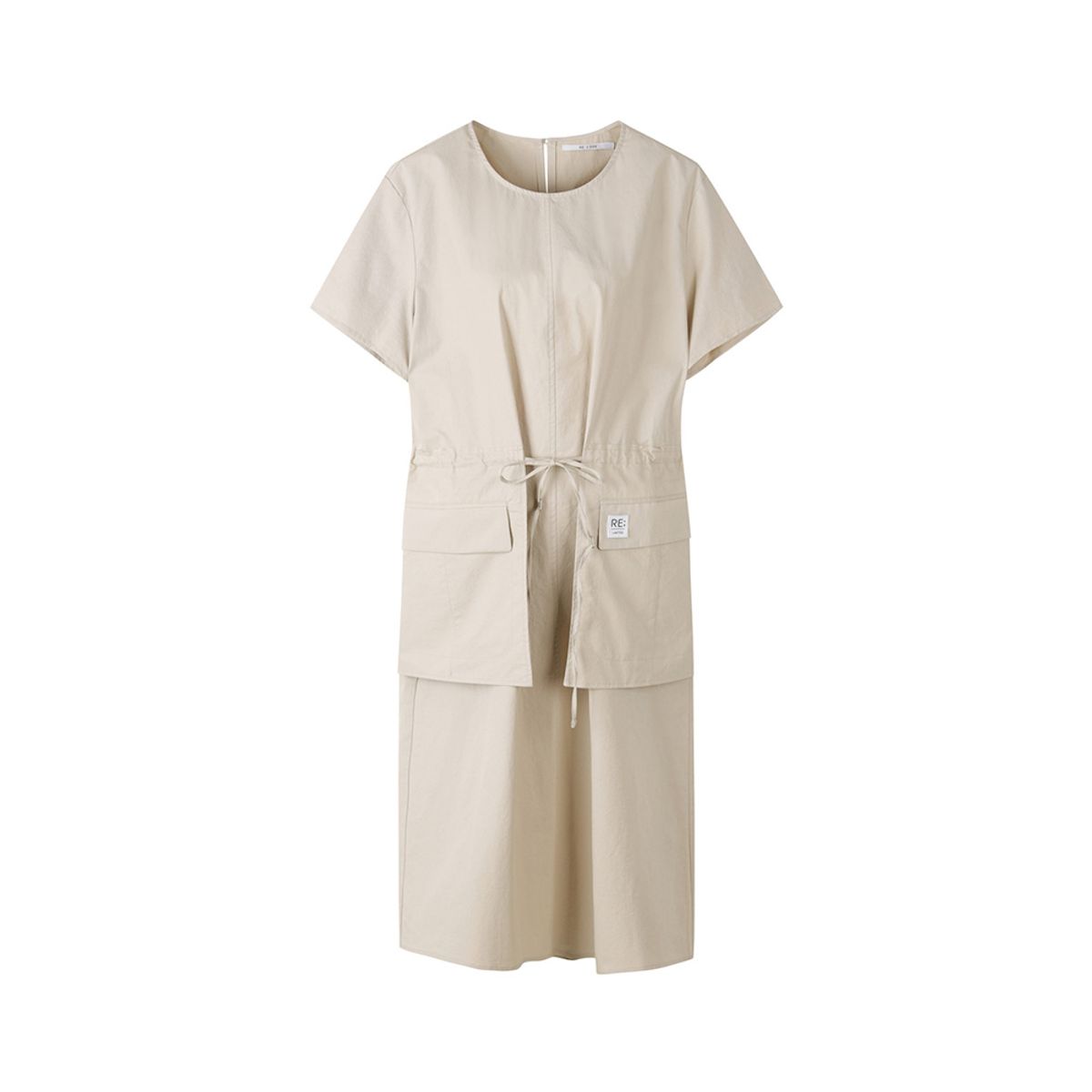 래코드(RECODE) Check Pocket Detail Midi Dress_RQDAM23562BEX