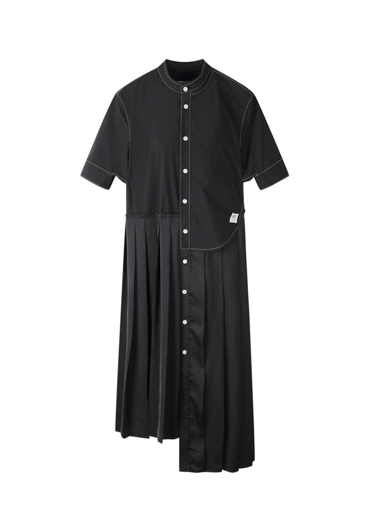 래코드(RECODE) Shirts Detail Pleats Long Dress _RQDAS23547BKX