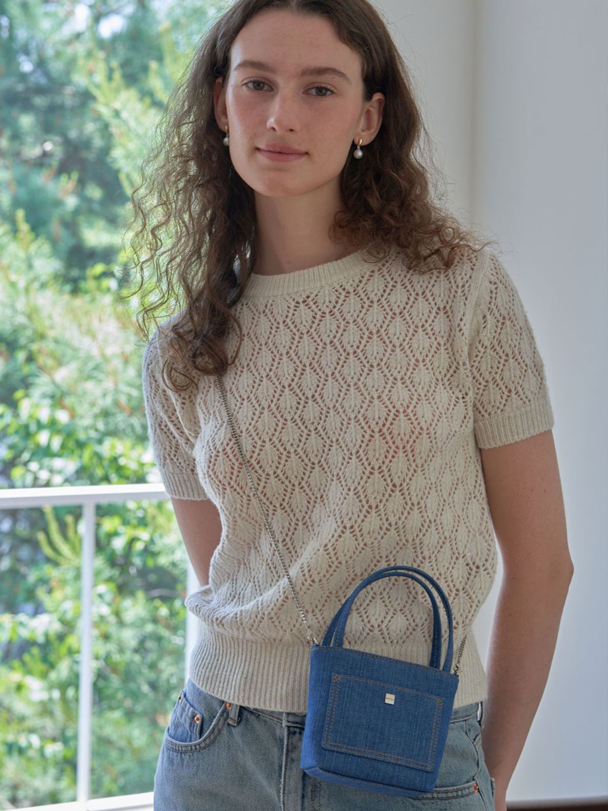 드메리엘(DEMERIEL) Bonnie Canvas Bag Small_Denim