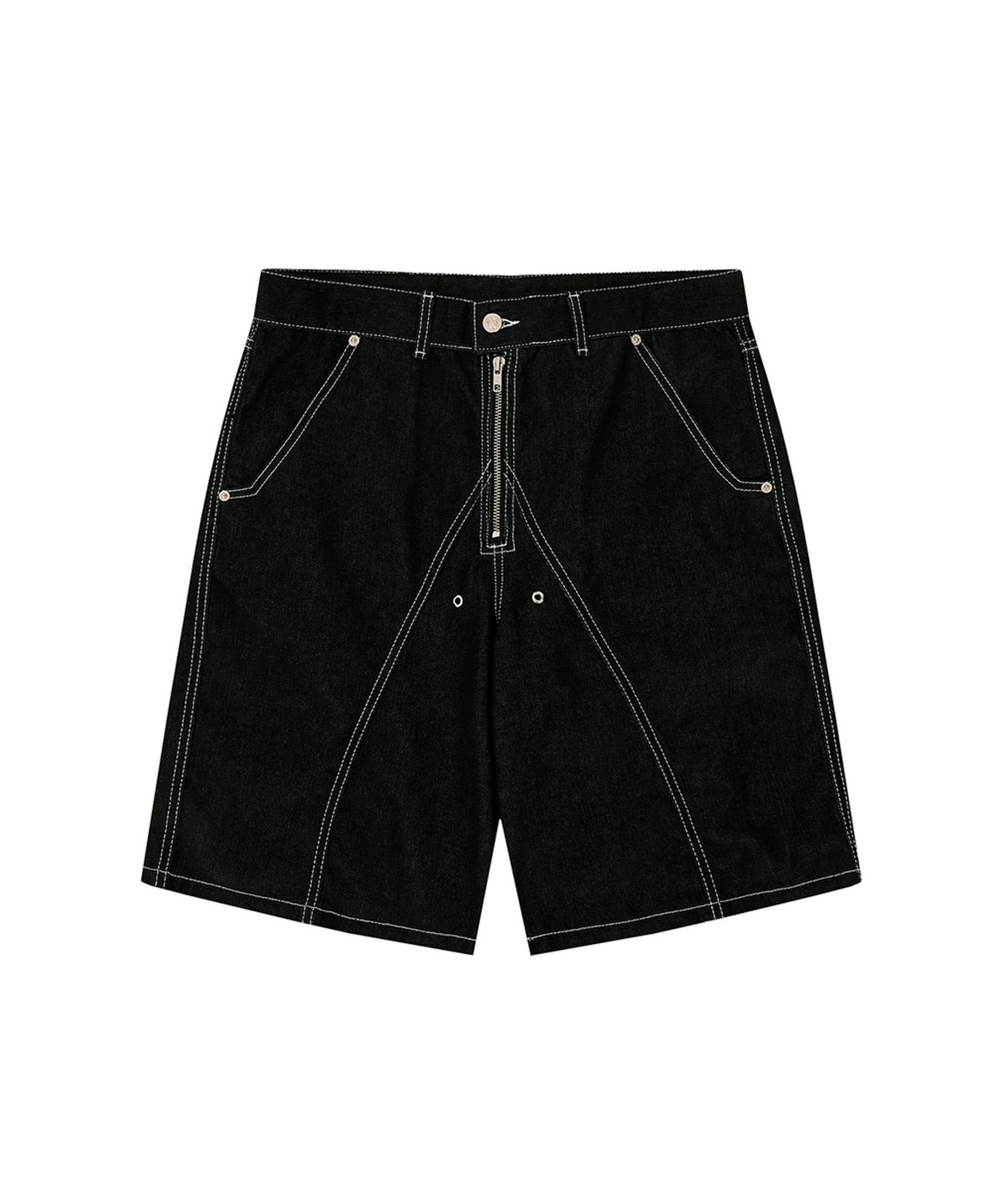 51퍼센트(51PERCENT) Tunnel lining short pants Denim - Black