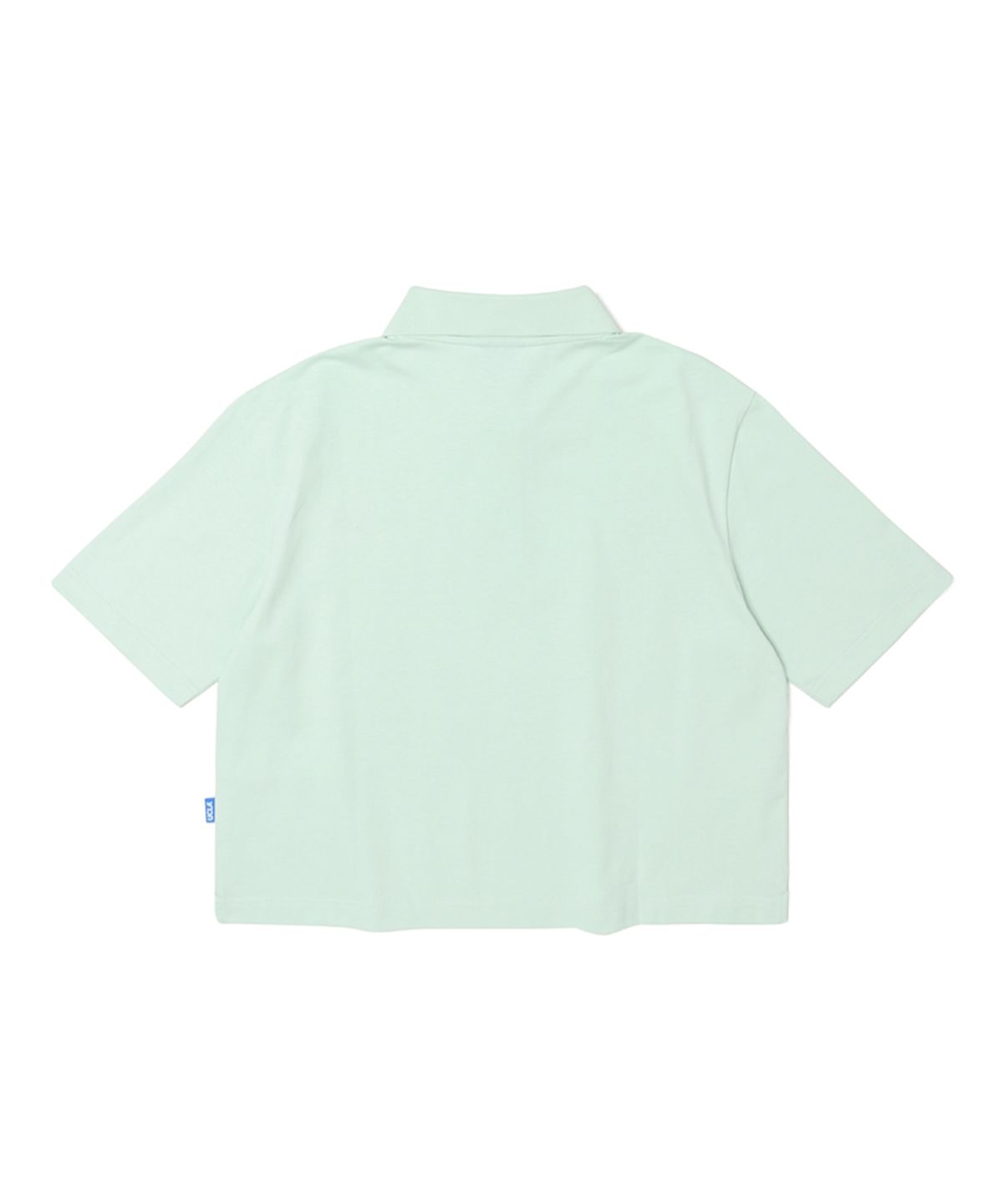 유씨엘에이(UCLA) 여성 와펜 포인트 카라 크롭 티셔츠[LT-GREEN](UZ4ST09_67)