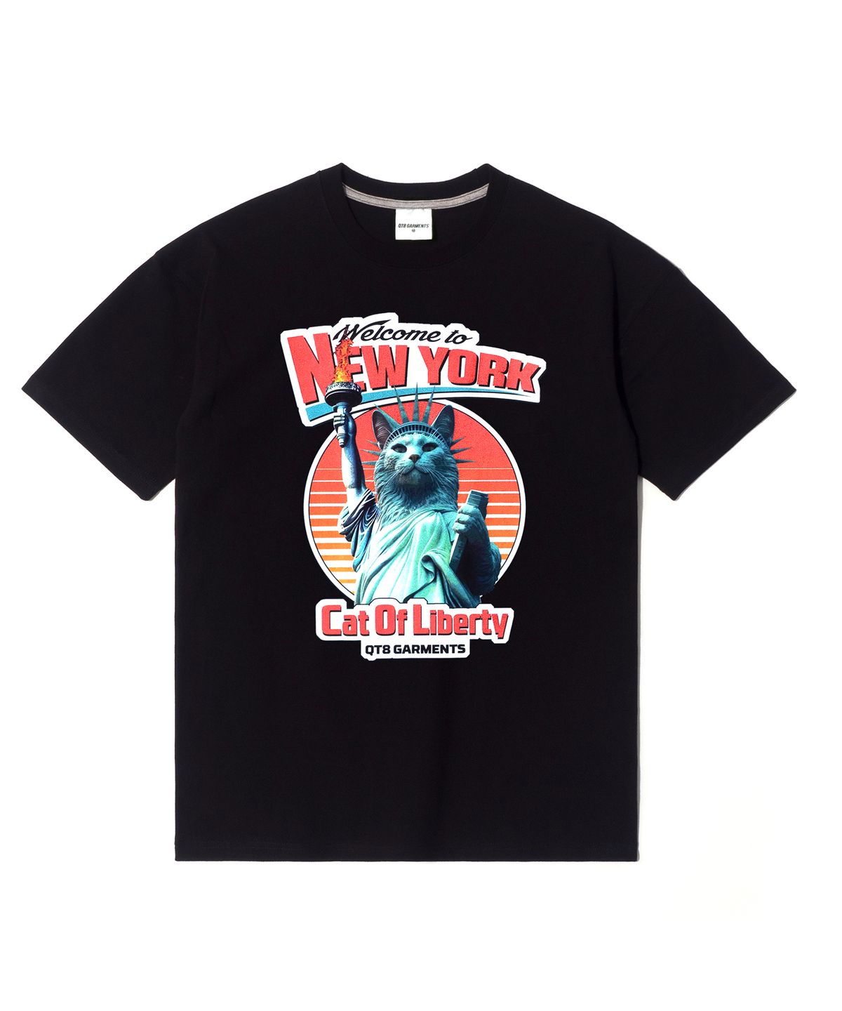 큐티에잇 가먼츠(QT8 GARMENTS) OC Cat of Liberty Tee (Black)
