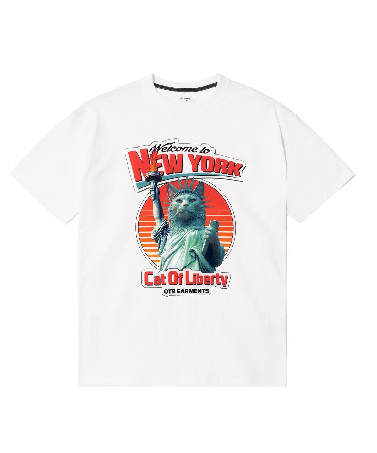 큐티에잇 가먼츠(QT8 GARMENTS) RG Cat of Liberty Tee (Ivory)