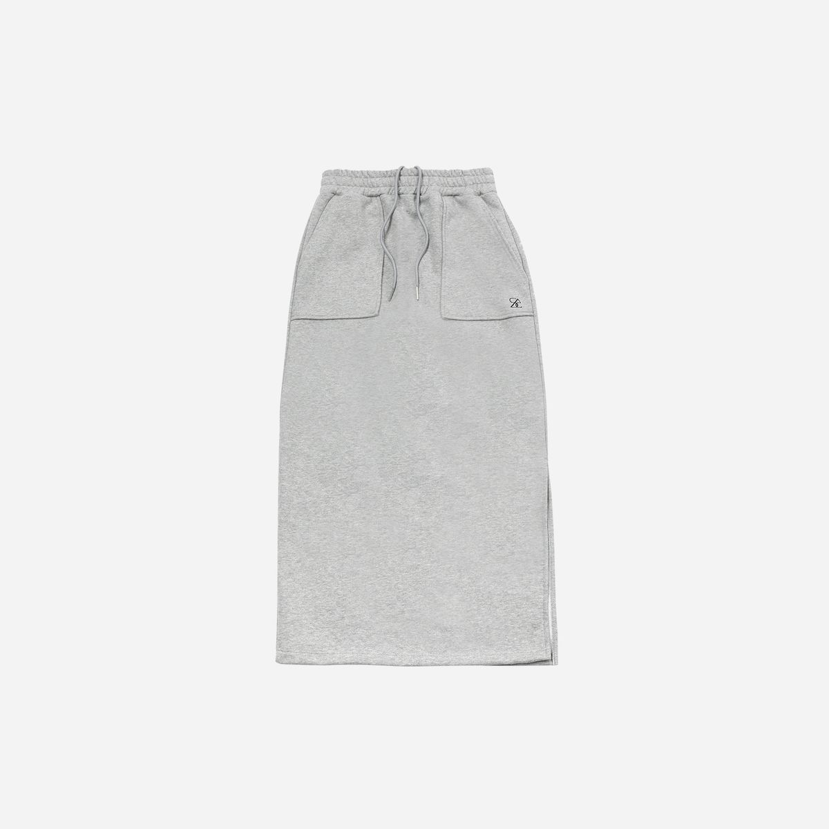 솔트앤초콜릿(SALT AND CHOCOLATE) SAC 스웨트 롱스커트 라이트그레이 4W232Y004