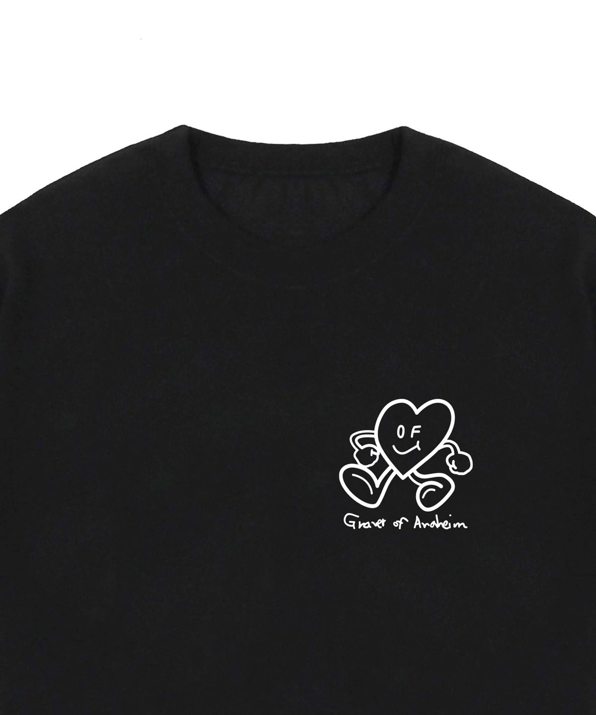 그레이버(GRAVER) [UNISEX]라인 HEART 코믹스 로고 반팔티_블랙